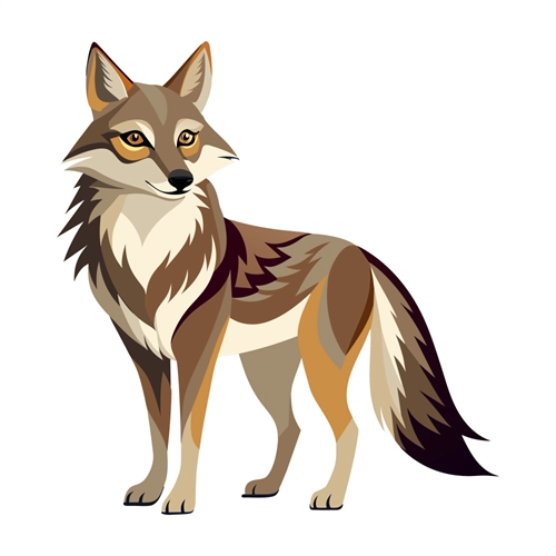 Jungle Safari Wily Coyote Transparent Sticker